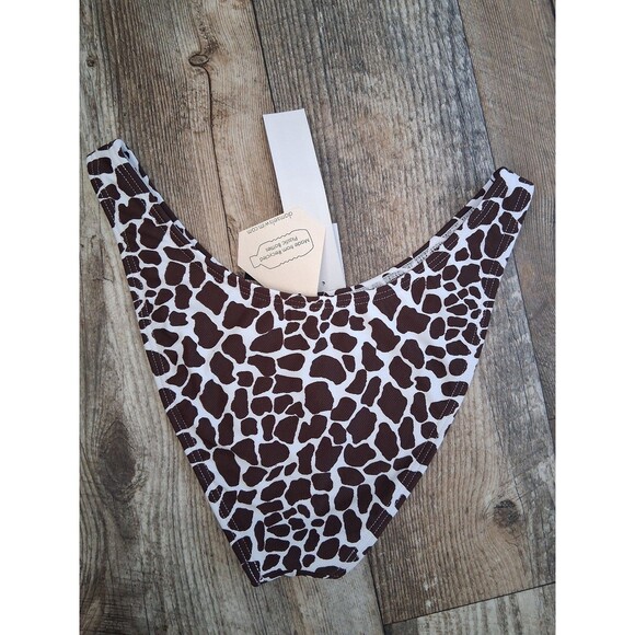 NWT Women's Damsel Girraffe Texture High Leg Bikini Bottoms, Large - Picture 4 of 7